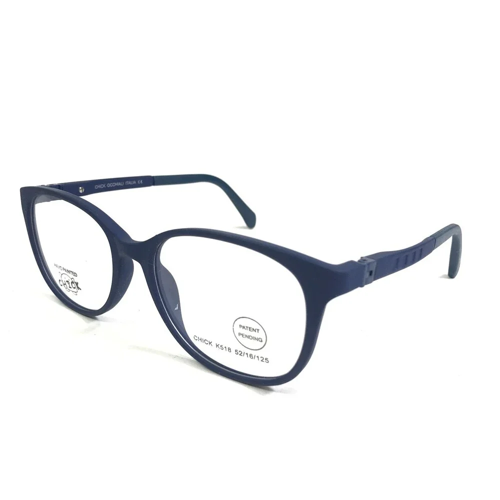 Chick Eyeglasses Frames K518 COL 17 Matte Blue Square Full Rim 52-16-125